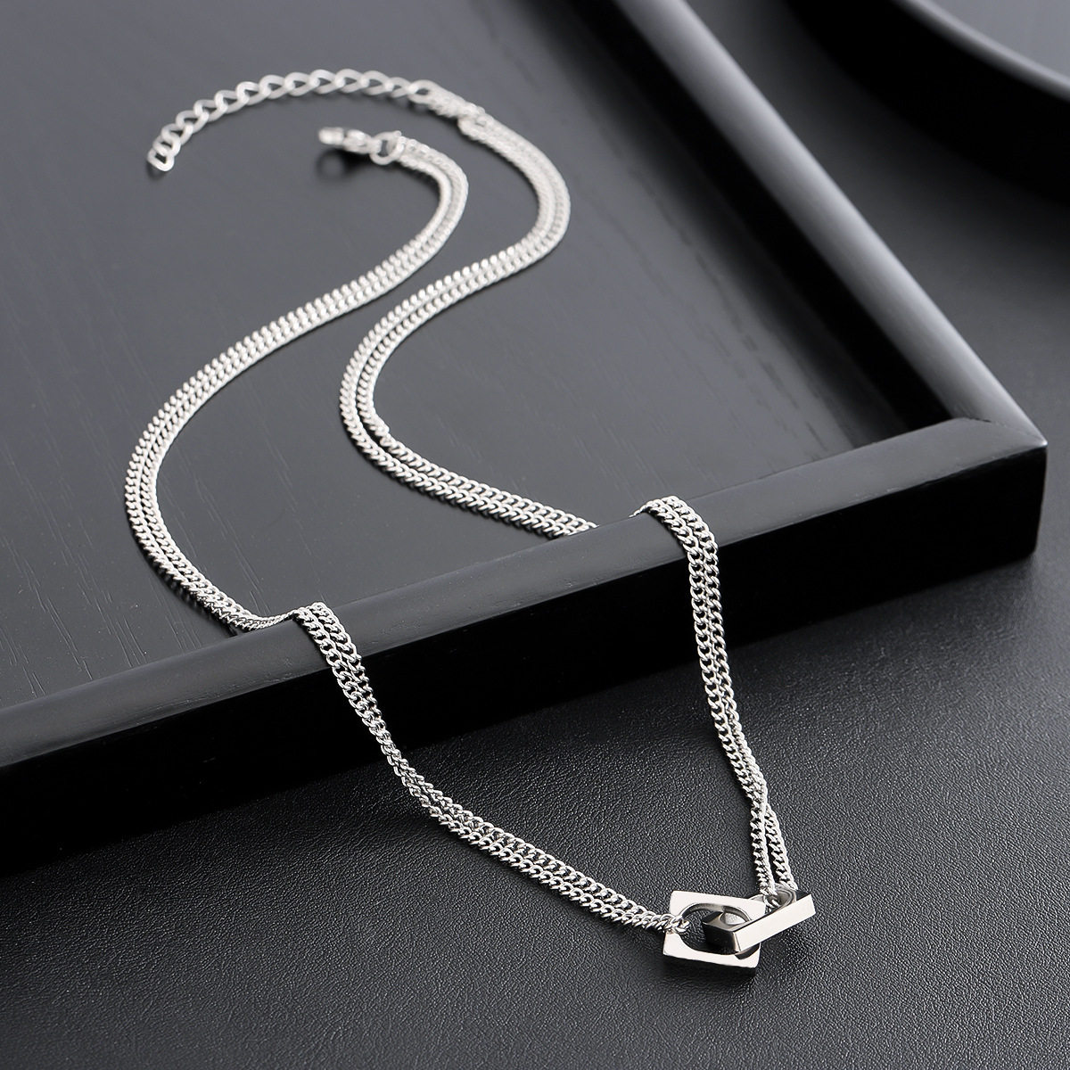 项链男钛钢不掉色简约百搭饰品女毛衣链新款时尚个性爆款嘻哈配饰