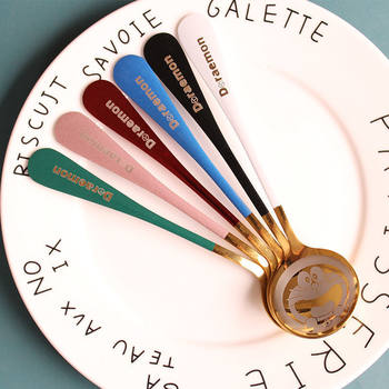 Creative ins Stainless Steel Star Bar Spoon Cute Goddess Spoon Dingdang Cat Household Internet Celebrity Boutique Spoon Korean Style Small Spoon