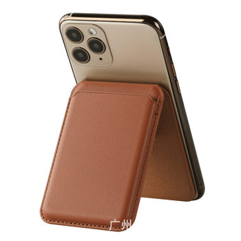 Suitable for Apple 12 and Above Series Support Magnetic Holder Card Holder Magsafe Magnetic Pu Support Card Holder Wholesale