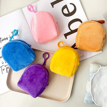 Cute and Creative Macaron-Colored Coin Purse, Hangable Keychain Bag Accessory, Simple Earphone Storage Bag Wholesale