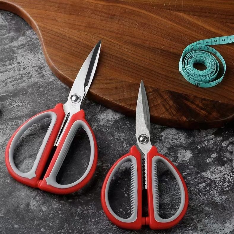 Kitchen household stainless steel household scissors strong kitchen multi-functional tailor scissors student handmade art scissors
