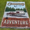 Cross-Border Customized Camping Blanket, Moisture-Proof Camping Mat, Jacquard Tapestry, Cartoon Style Sofa Towel, Thread Blanket, Multifunctional Sofa Blanket