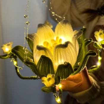 Lily of the Valley Lantern Creative DIY Handmade Twisting Stick Simulation Material Pack Set for Girlfriend and Best Friend'S Birthday Gift