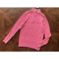 [half zipper] pink black label