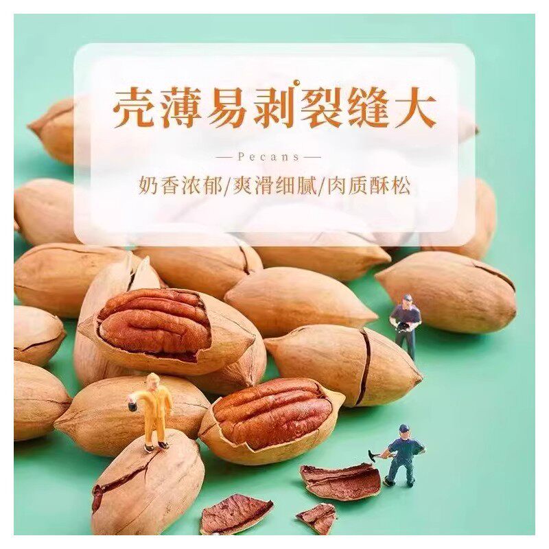 New Milk-Flavored Pecan 500g Bagged Longevity Fruit American Pecan Nuts New Year's Wholesale Snacks Free Shipping