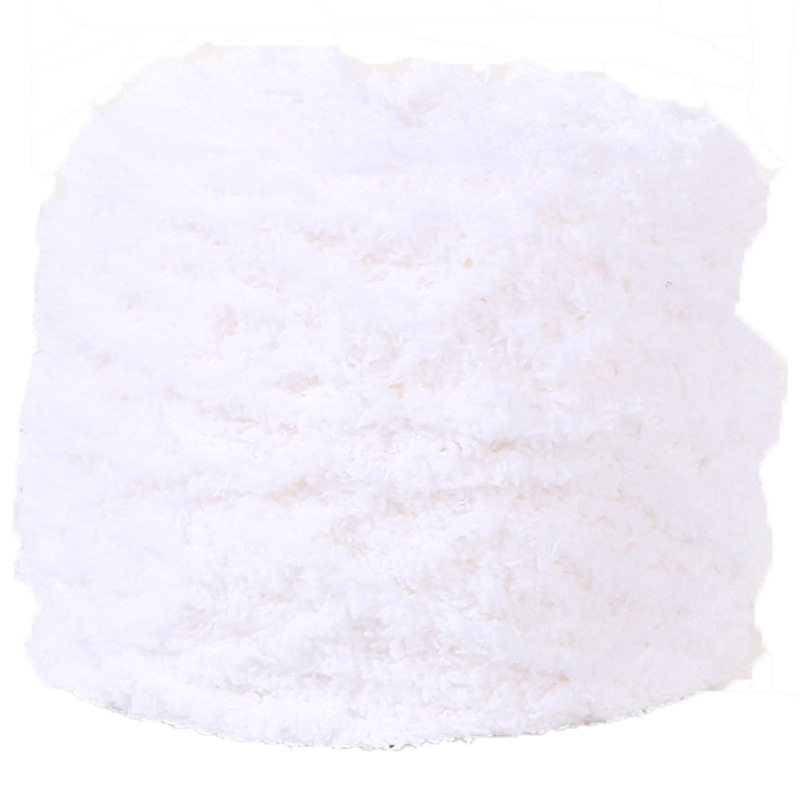 Scarf handmade diy wool coral fleece hand-woven scarf special coarse wool ball velvet ball towel line knitting