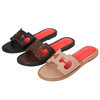 2025 New Summer Outfit Fashionable Flat Slippers Women's Flat Shoes for Traveling Beach Sandals