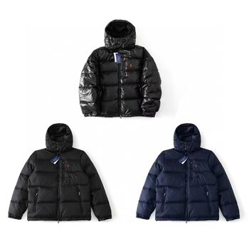 Ralph Lauren/Ralph Lauren Men's and Women's Winter down Jacket Removable Hood down Jacket Windproof and Waterproof