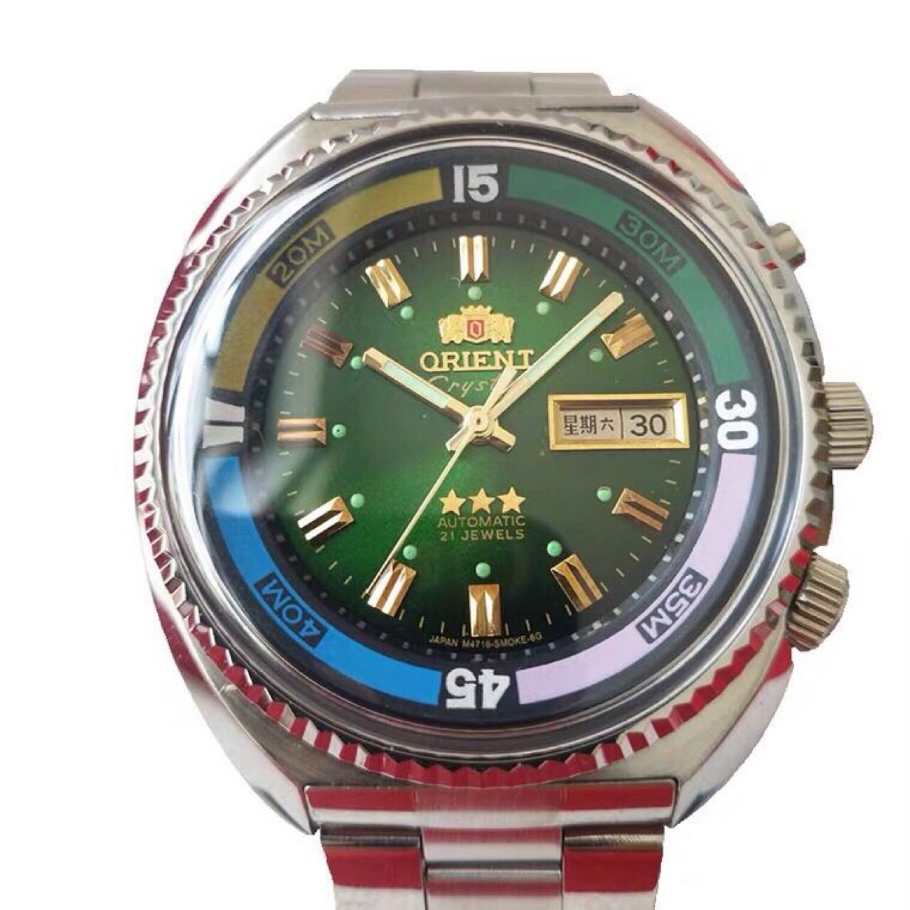 Men's Japanese Double Lion Watch Fully Automatic Mechanical Watch Haiba Watch Rotating Large Dial Multi-Function with Luminous Watch