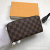 2023 new foreign trade unisex long wallet wallet single zipper printed plaid long wallet 60017