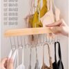 Wooden Wave Clothes Hanger for Home Use, Multifunctional Hanger for Dormitory, Non-Slip Tie and Strap Hanger, Special Storage for Underwear