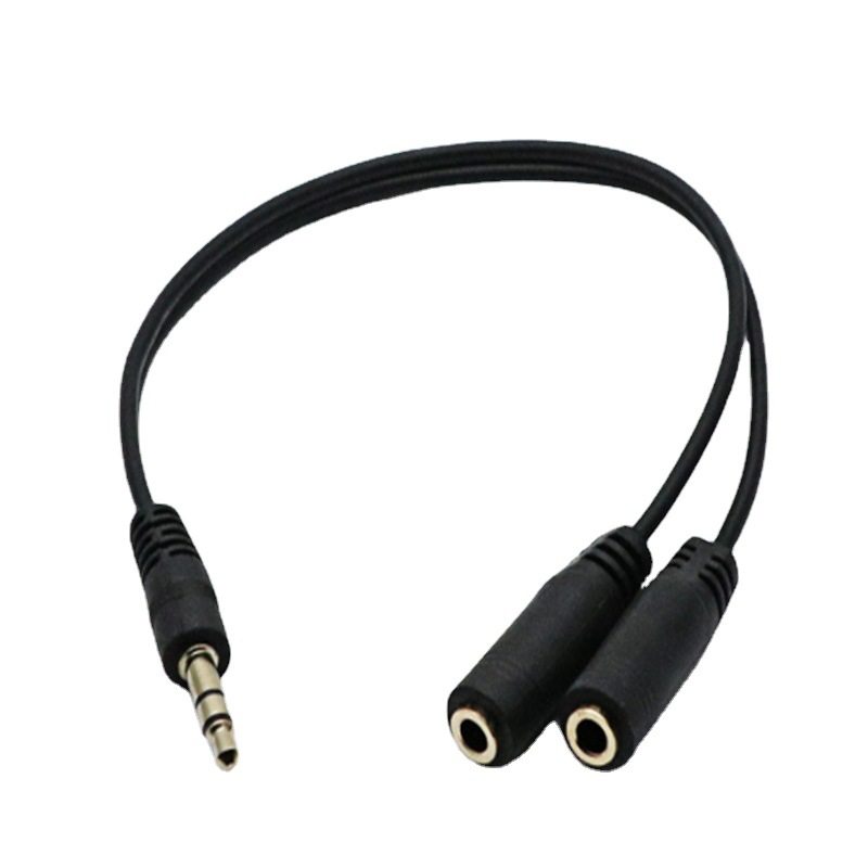 One-two audio cable headset adapter phone computer speaker 3.5 Revolution dual 3.5 female audio cable