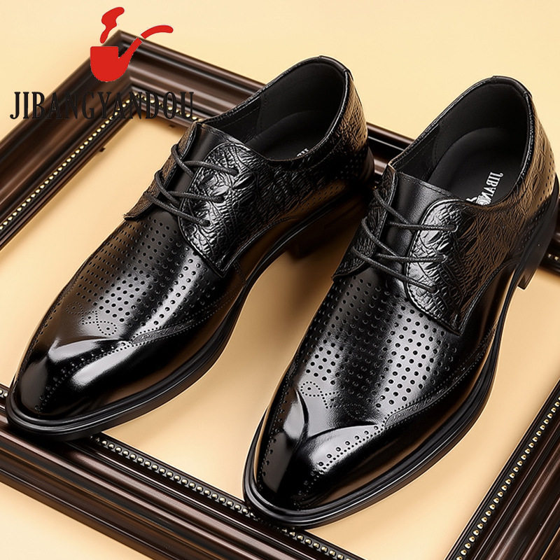 Đấm 85011 giày da tiêu chuẩn màu đen mua thoải mái