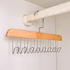 8-hook wooden sling hanger underwear vest tie storage hook student dormitory solid wood wave drying hanger
