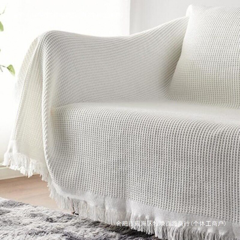 Camping Blanket Manufacturer Direct Sales Sofa Towel Cover Knitted Cotton and Linen Double Sofa Cushion Photo Background Cloth Dropshipping