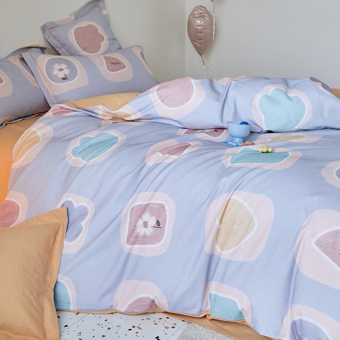 New 100% Pure Cotton Brushed Four-Piece Set, Three-Piece Set for Students and Children, Home Bedding Three or Four-Piece Set, Thickened