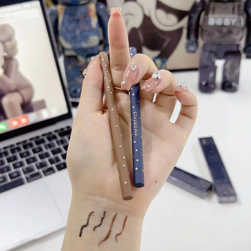 Ermu eyeliner glue pen waterproof long-lasting non-decolorizing non-smudging ultra-fine eyebrow pencil lying silkworm dual-use beginner Portuguese
