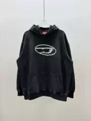 Diesel Men's Heavyweight Hoodie 3D Print American Wash Water Couple's Sweatshirt