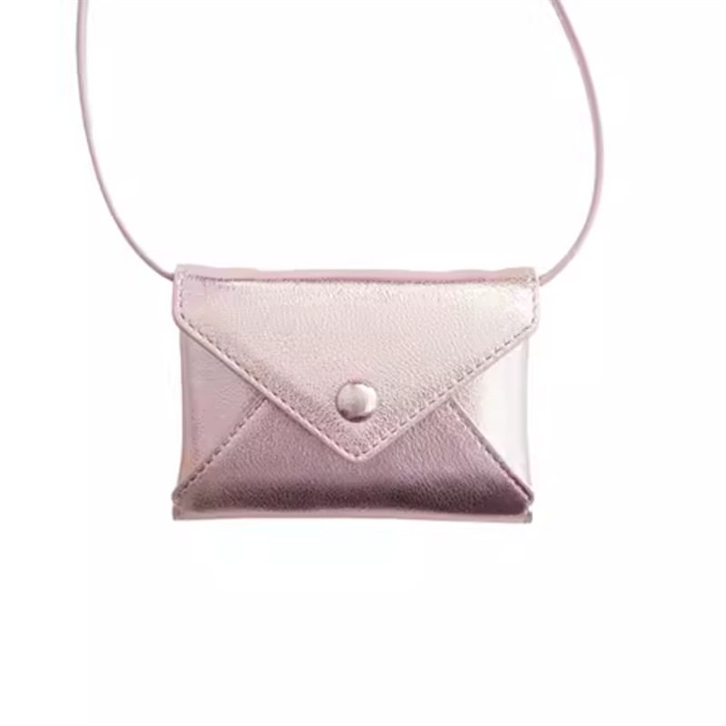 A generation of envelope hanging neck coin purse multi-color optional button slung mini bag factory outlet