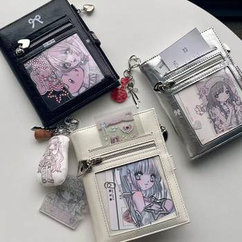 Korean-Style Milky White Passport Holder with High-Value Bowknot, Passport Cover, Travel Universal Planner, Document Organizer, Storage Bag