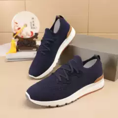 European Men's Shoes Fly-Knit Mesh Shoes Summer 2025 New Casual Shoes Versatile Trendy Mesh Breathable Comfortable