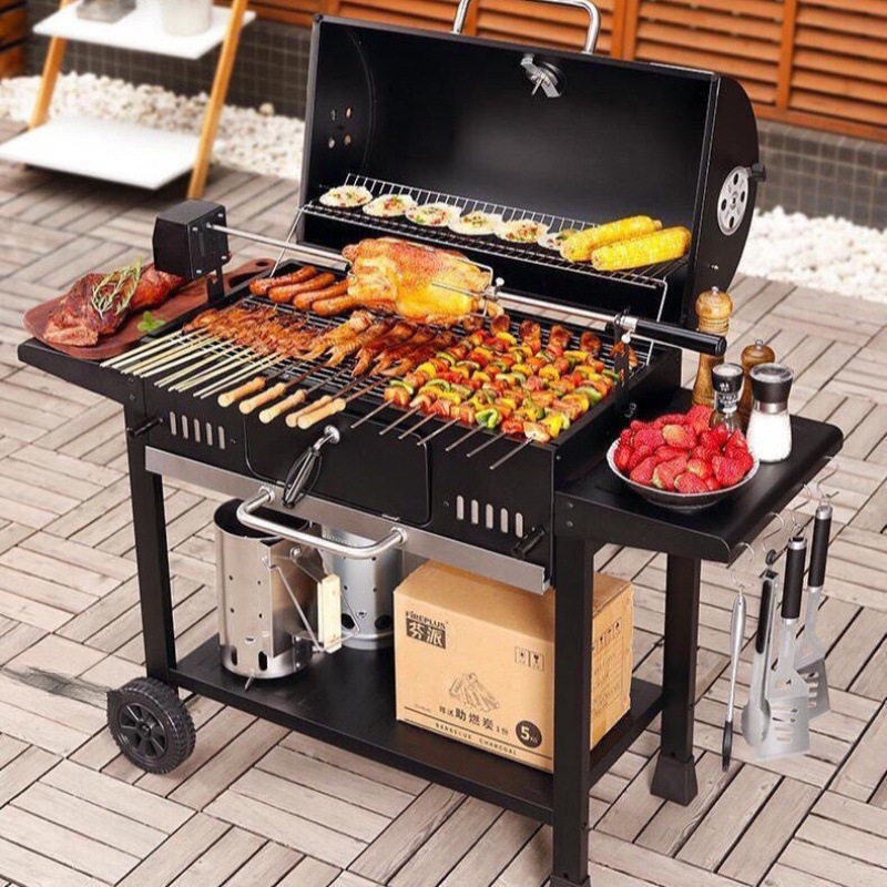 American Barbecue Grill Courtyard Outdoor Barbecue Grill Charcoal Household Courtyard Stewed Roasted Lamb Leg Roasted Chicken
