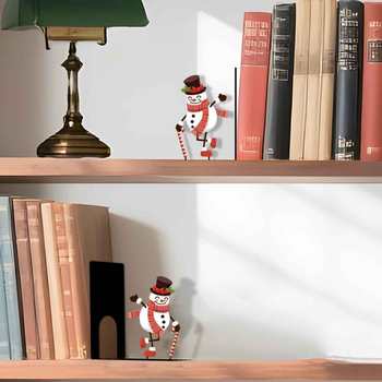 Cross-Border Christmas Snowman Iron Bookend Cartoon Holiday Style Book Storage Bookend Multi-Scenario Creative Decorative Ornaments