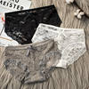 Panties Women Lace Sexy Women Low Waist Transparent Mesh Black White Breathable Triangle Underpants Summer 017