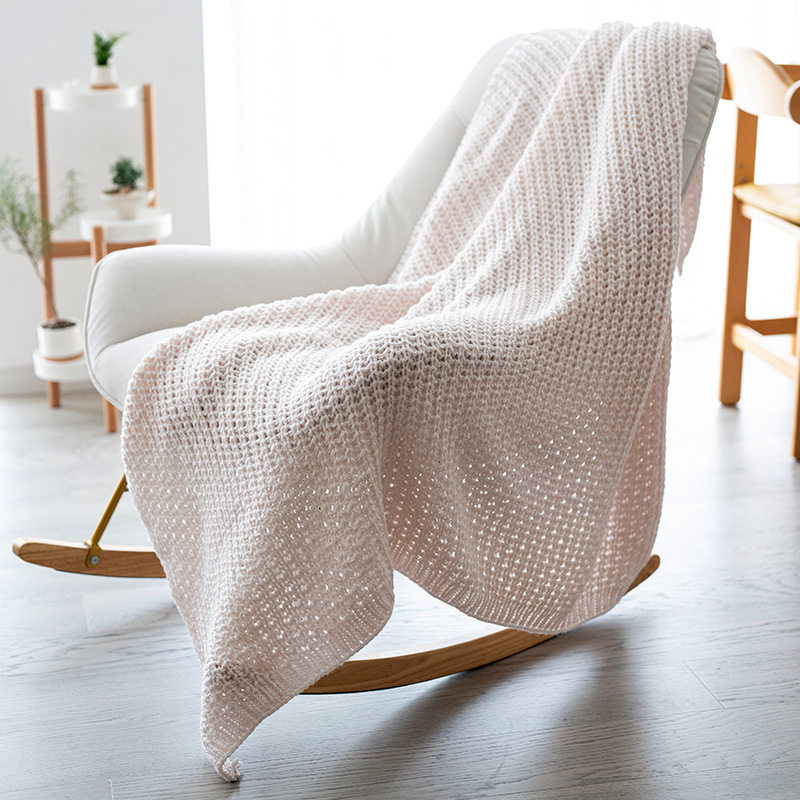 Winter Warm Thick Stick Needle Stereo Texture Sofa Blanket, Versatile Acrylic Air-Conditioned Room Bedroom Throw Blanket for All Seasons