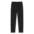 Straight leg sweatpants black with red label