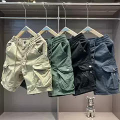Cross-border 2025 Summer Tooling Shorts Men's Casual Multi-pocket Loose Stretch Pure Cotton Five-point Pants for Outer Wear 5