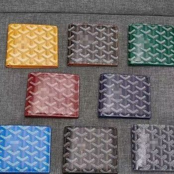 Dog Tooth Bag All-match Explosive Dog Tooth Wallet Short Genuine Leather Printed Wallet Ultra-thin Folding Multi-card Wallet Fashion