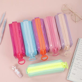 Back-To-School Pencil Case for Girls, Pvc Transparent Pencil Case, Niche Non-Colliding, Large Capacity, High-Looking Cross-Border Pencil Case