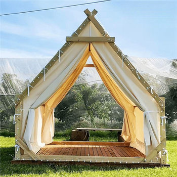 Net Red Triangle Wooden House Dining Tent Outdoor Camping Scenic Area Homestay Hot Pot Barbecue Farmhouse Camp Tent