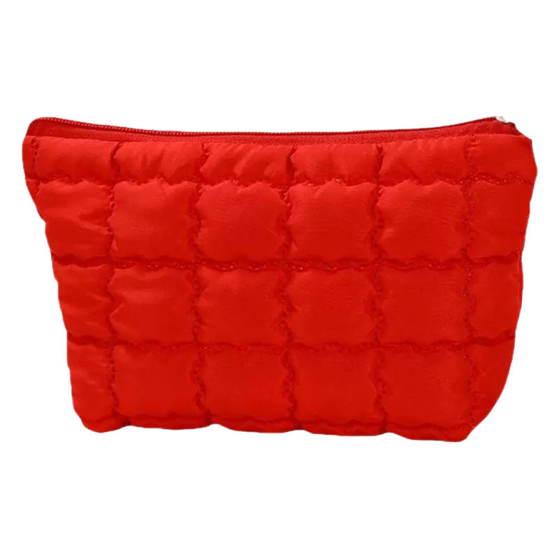 25 New Fashionable Cotton-Filled Cosmetic Bags Large Capacity Casual Clutch Bags Cross-Border Soft Cloud Multifunctional Storage Bags