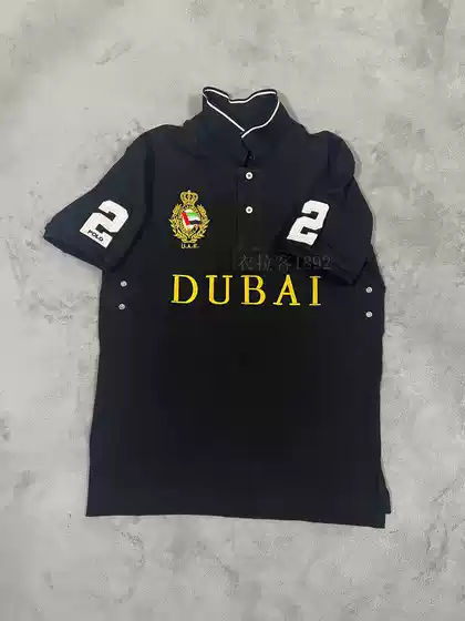 Hot-Selling Cross-Border Embroidered Polo Shirt with Malaysian City Design, Men's Casual Oversized Short-Sleeve Polo Shirt