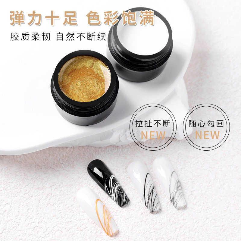 New nail art strong wire drawing glue elastic wire drawing natural smooth carved painted wire drawing glue Nail Polish glue wholesale