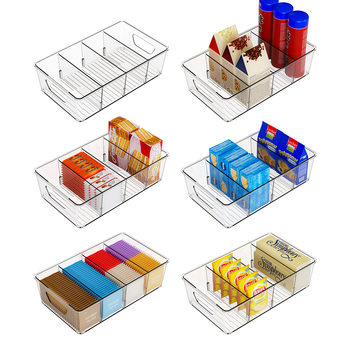 Kitchen Snack Organizer Storage Plastic Preservation Box Refrigerator Storage Box Freezing Storage Divided Drawer Type Refrigerator Box