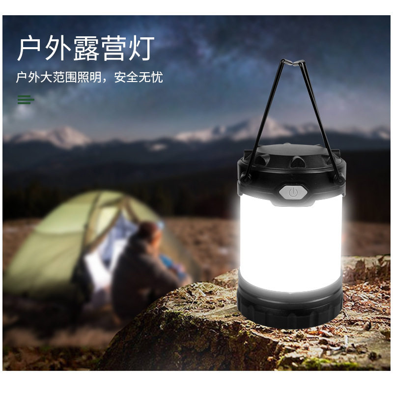 Cross-Border New Satchel Lamp, Outdoor Satchel Led Tent Lamp, Convenient Aa Dry Battery Horse Lantern, Night Light, Camping Style Lamp