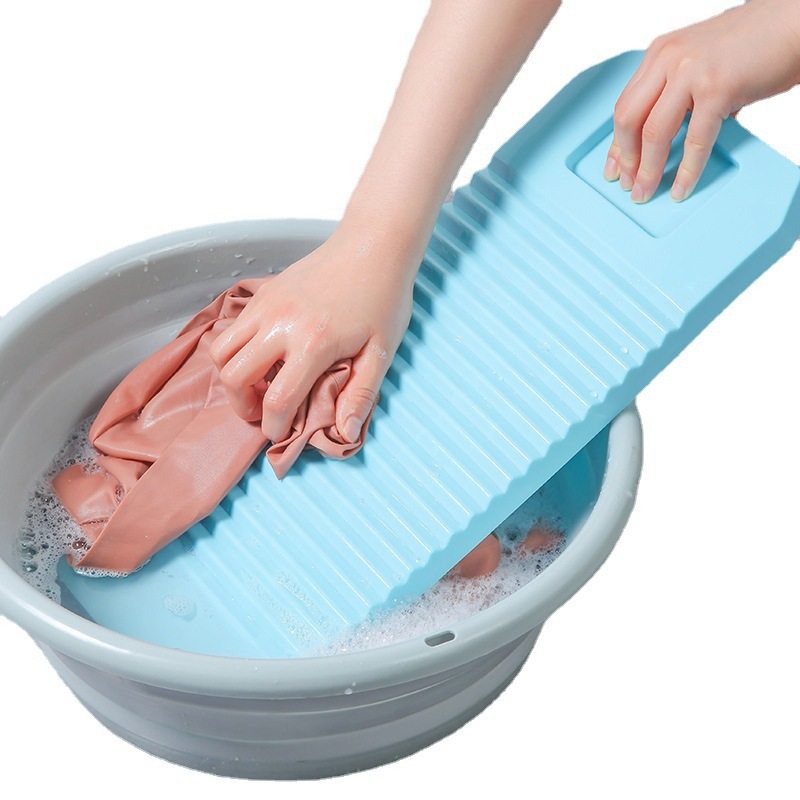 Washing Board Hot Sale Large Durable Thickened Non-Slip Washing Board Household Old Style Student Washing Board with Soap Slot