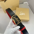 Red and black belt + ancient gold vinyl