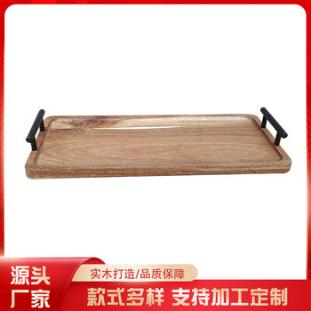 Household Rectangular Sushi Plate, Catering Display Storage Plate, Japanese Nordic Style Fruit Plate with Handle, Exquisite Tray