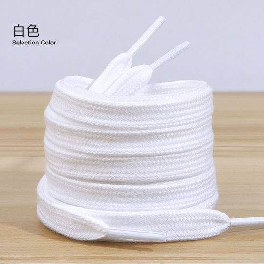 Cotton laces men and women canvas shoes high and low creamy-white small white shoes shell head flat shoelace rope black white