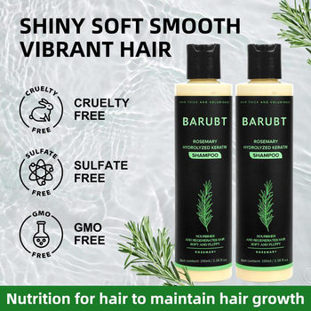 Cross-Border Barubt Rosemary Revitalizing Shampoo Cleanses the Scalp, Moisturizes Hair, Nourishes Natural Shine, Smoothness and Protection