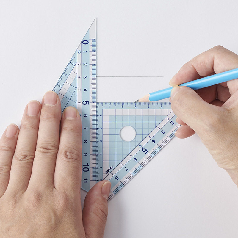 Fujii stationery Raymay ruler triangle protractor ruler compasses set student examination mathematics geometry office