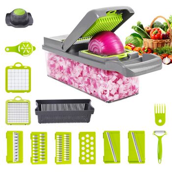 Kitchen Vegetable Cutting Artifact Household Multi-Functional Vegetable Cutter Potato Vegetable Cutter Slicer Salad Dicer Grater