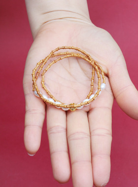 橄榄核手串成品送闺蜜友原创设计佛珠文玩手串节节升手串竹节