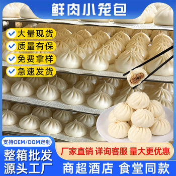 Whole box wholesale breakfast semi-finished heating ready-to-eat frozen food snacks do not make night market fresh meat sauce meat steamed bun