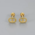 Pig nose screw earrings/gold color