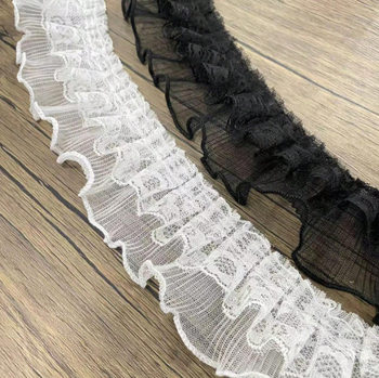 5.5cm Lace Double-Layer Pleated Lace New Handmade Pleated DIY Decorative Clothing Material Cuffs Skirt Accessories